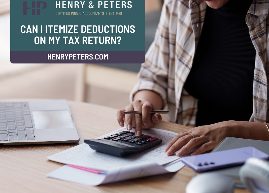 Can I itemize deductions on my tax return?